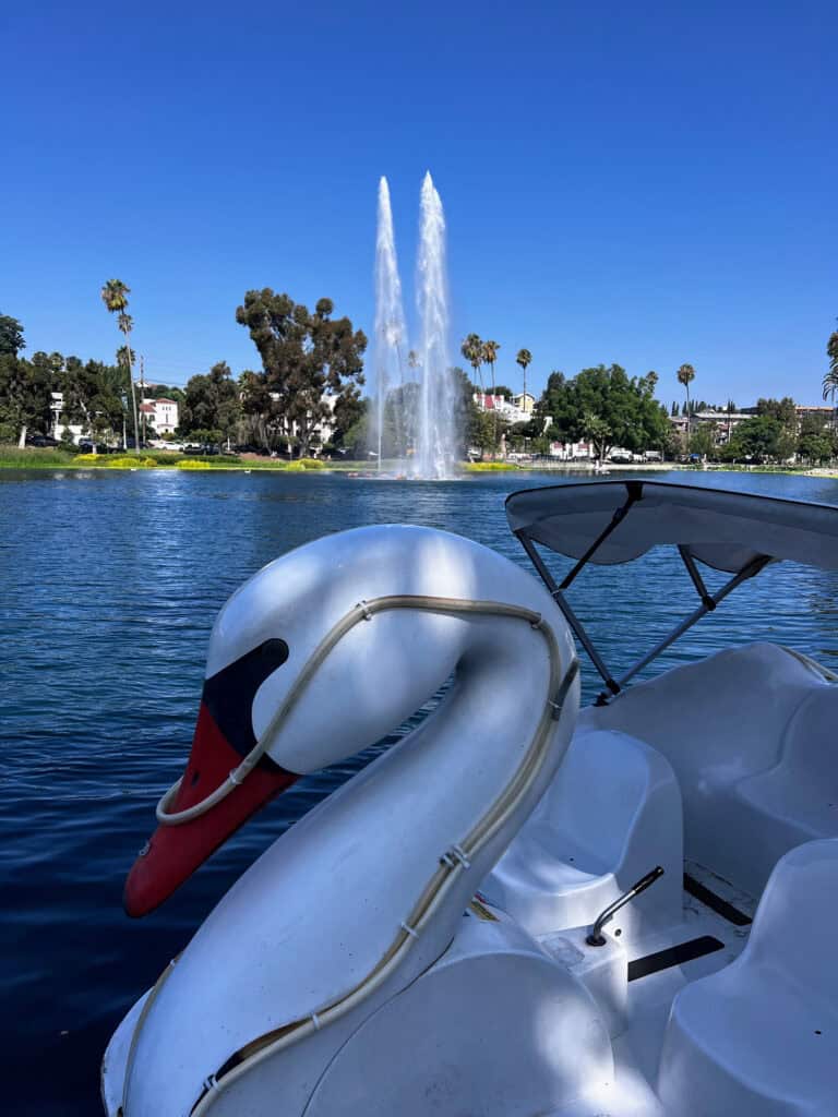 Swan Boats of Echo Park Lake