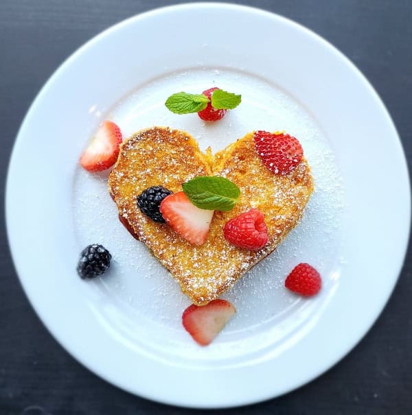 Blu Jam Heart Shaped French Toast