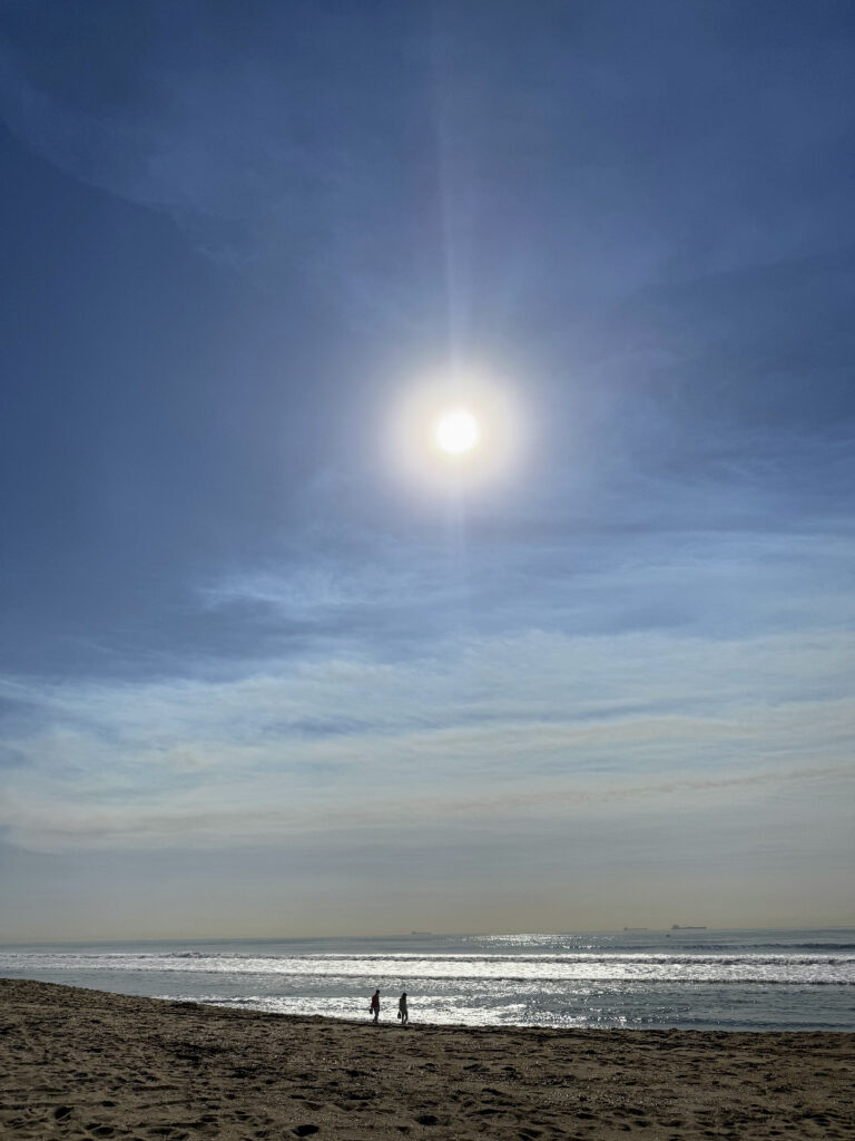 Sun at Huntington Beach